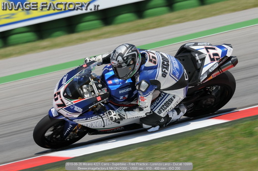 2010-06-26 Misano 4221 Carro - Superbike - Free Practice - Lorenzo Lanzi - Ducati 1098R